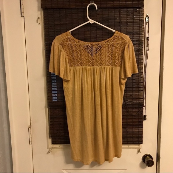 Knox Rose Womens High Low Bo Ho Tunic Top in great gold color - Picture 7 of 7